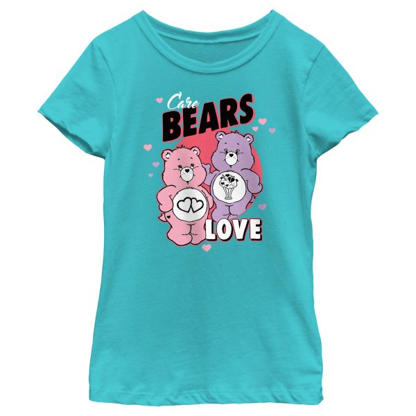 Girl_s Care Bears Valentine_s Day Love-a-Lot Bear and Share Bear Love T-Shirt