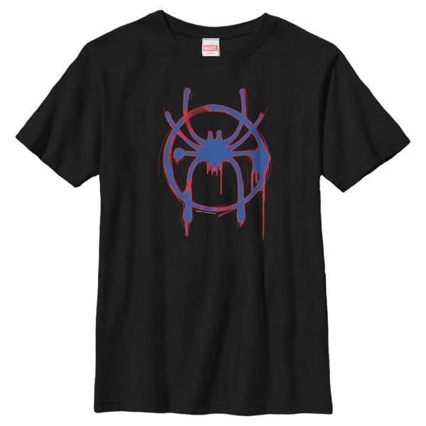 Boy_s Marvel Spider-Man Into the Spider-Verse Spray Paint Logo T-Shirt