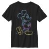 Boy_s Mickey & Friends Bright Neon Mickey Mouse Outline T-Shirt