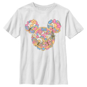 Boy_s Mickey & Friends Flowers and Butterflies Ears T-Shirt