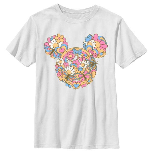 Boy_s Mickey & Friends Flowers and Butterflies Ears T-Shirt