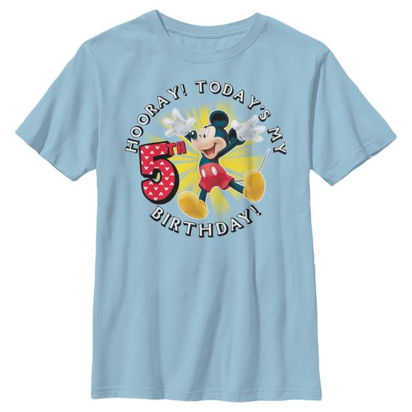 Boy_s Mickey & Friends Hooray It_s My 5th Birthday T-Shirt