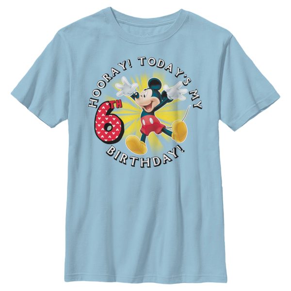 Boy_s Mickey & Friends Hooray It_s My 6th Birthday T-Shirt