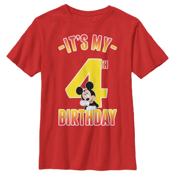 Boy_s Mickey & Friends It_s My 4th Birthday T-Shirt