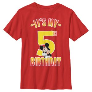 Boy_s Mickey & Friends It_s My 5th Birthday T-Shirt