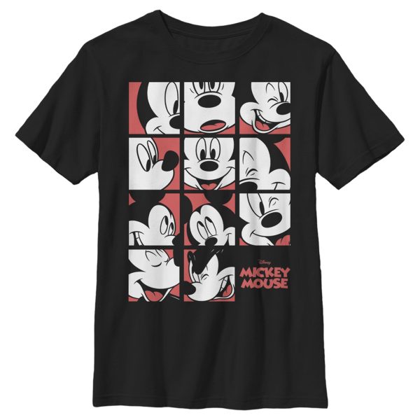 Boy_s Mickey & Friends Mickey Mouse Expressions Boxes T-Shirt