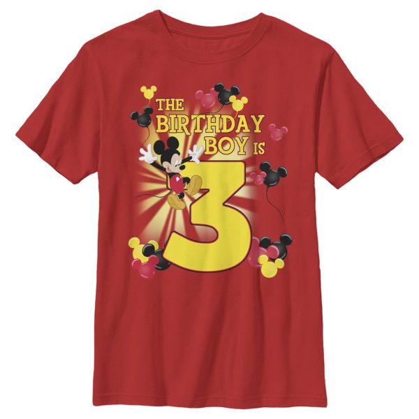 Boy_s Mickey & Friends The Birthday Boy Is 3 T-Shirt