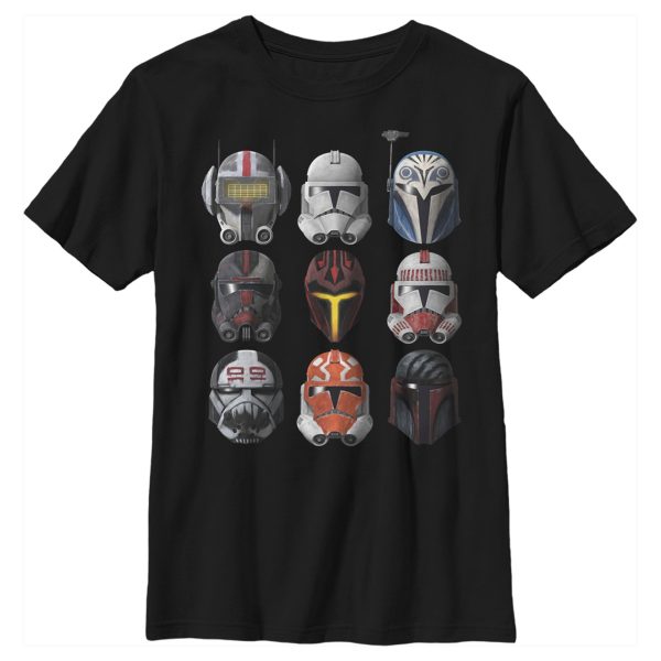 Boy_s Star Wars The Clone Wars Helmet Choice T-Shirt