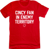 Cincy Fan in Enemy Territory Red with White Ink