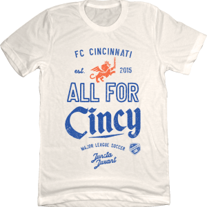 FC Cincinnati All for Cincy Retro Inspired Text Tee