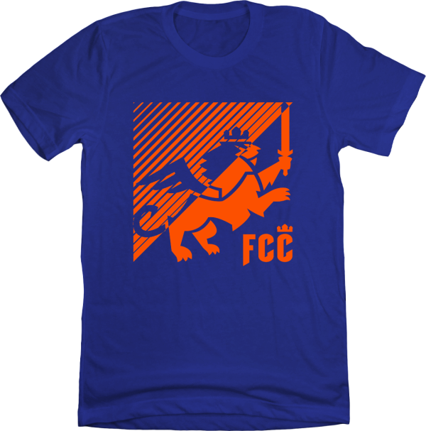 FC Cincinnati Inverted Diagonal Lines Lion