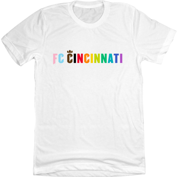 FC Cincinnati Pride Rainbow Text