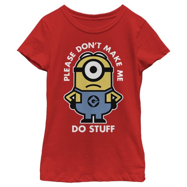 Girl_s Despicable Me Minions Please Don_T Make Me Do Stuff T-Shirt