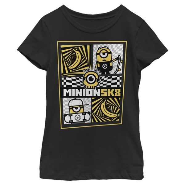 Girl_s Despicable Me Minions Sk8 Or Die T-Shirt