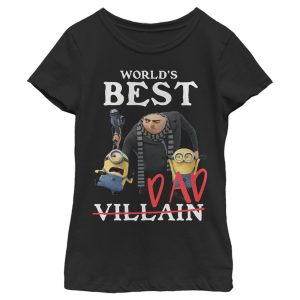 Girl_s Despicable Me Minions Worlds Best Dad T-Shirt