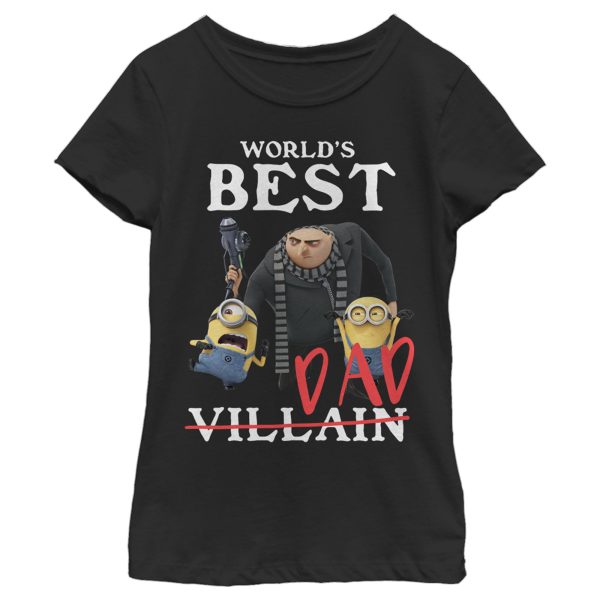 Girl_s Despicable Me Minions Worlds Best Dad T-Shirt