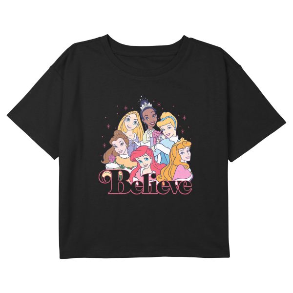 Girl_s Disney Believe Sparkle Group Collage T-Shirt