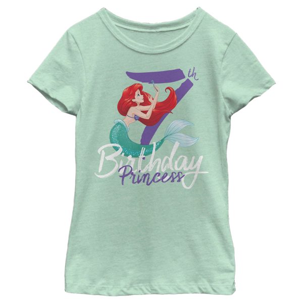 Girl_s Disney The Little Mermaid 7th Birthday T-Shirt