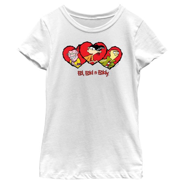 Girl_s Ed, Edd n Eddy Valentine_s Day Heart Portraits T-Shirt