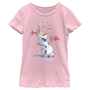 Girl_s Frozen Love Is in the Air Olaf T-Shirt