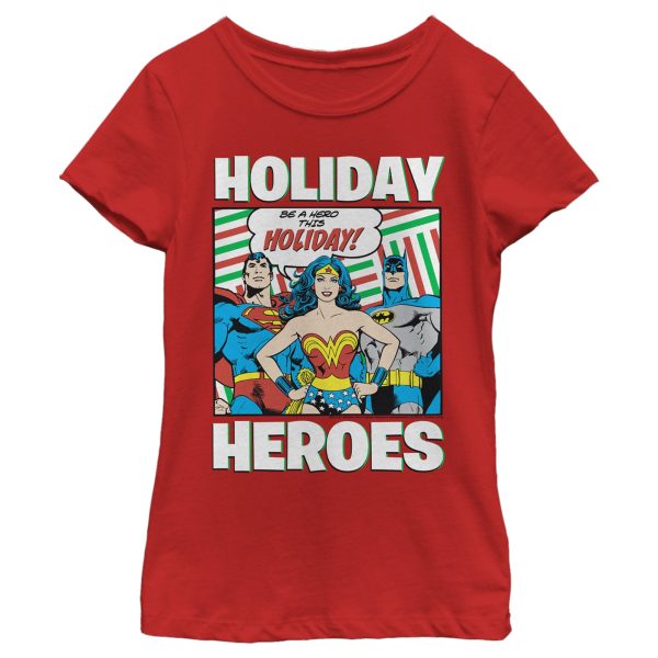 Girl_s Justice League Holiday Heroes T-Shirt