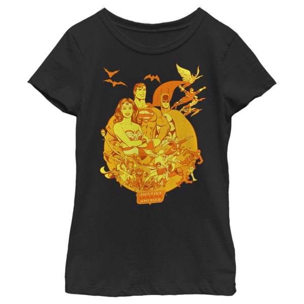 Girl_s Justice League Pumpkin League T-Shirt