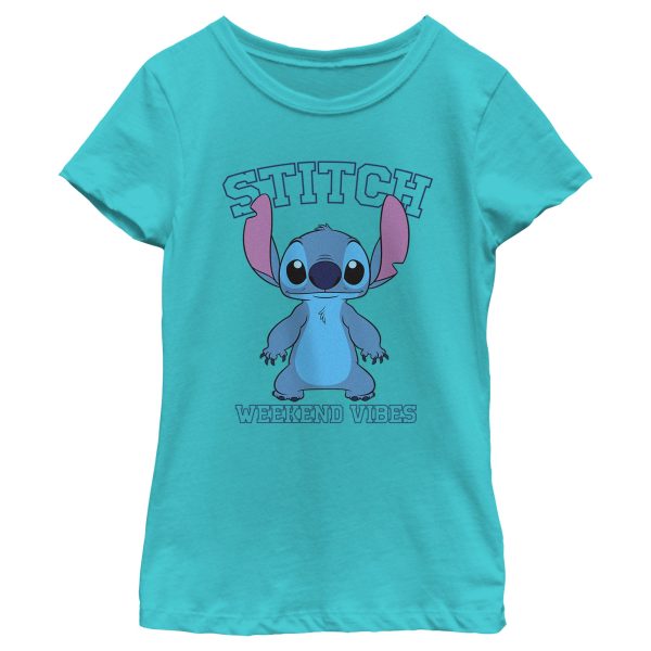 Girl_s Lilo & Stitch Collegiate Weekend Vibes T-Shirt