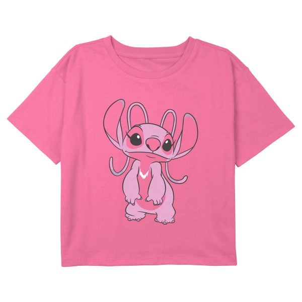 Girl_s Lilo & Stitch Cute Angel Large Portrait T-Shirt