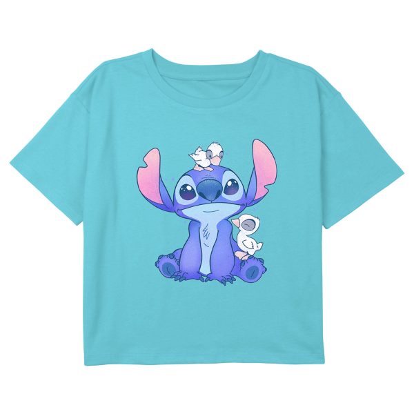 Girl_s Lilo & Stitch Duck Friends T-Shirt