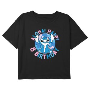 Girl_s Lilo & Stitch Happy 8th Birthday Aloha T-Shirt