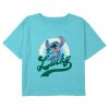 Girl_s Lilo & Stitch Lucky Rainbow Wink Distressed T-Shirt
