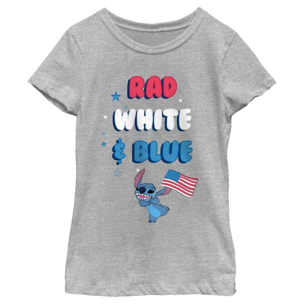 Girl_s Lilo & Stitch Rad White and Blue T-Shirt