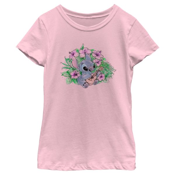 Girl_s Lilo & Stitch Sketchy Ukulele T-Shirt