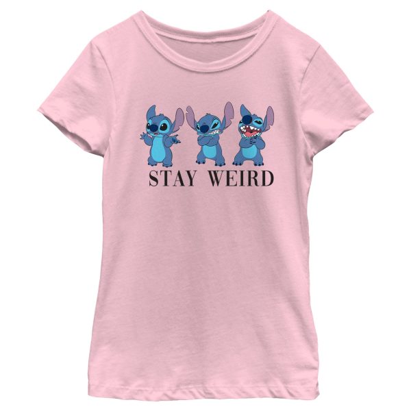 Girl_s Lilo & Stitch Triple Stay Weird T-Shirt