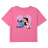 Girl_s Lilo & Stitch Valentine_s Day Heart and Kisses T-Shirt