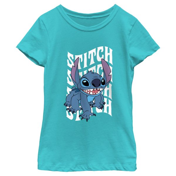 Girl_s Lilo & Stitch Wavy Alien T-Shirt