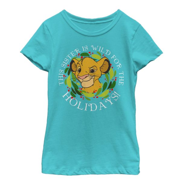 Girl_s Lion King Daughter Wild for Holidays T-Shirt