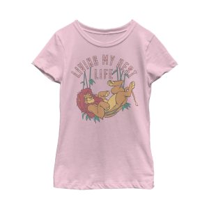 Girl_s Lion King Simba Living Best Life T-Shirt