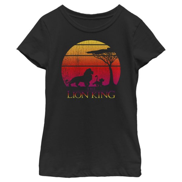 Girl_s Lion King Vintage Sunset Logo T-Shirt