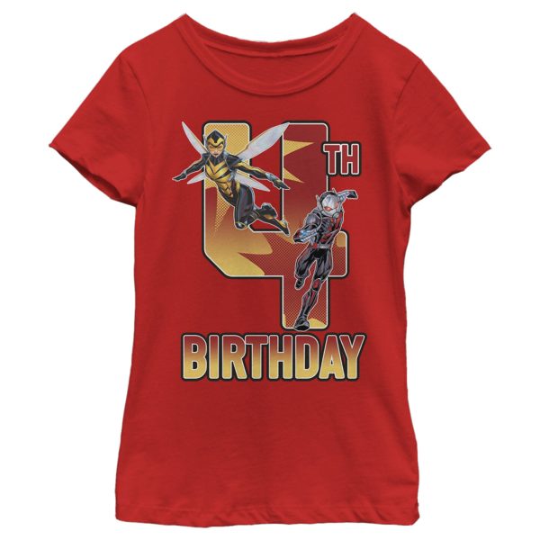 Girl_s Marvel Ant-Man & Wasp 4th Birthday T-Shirt