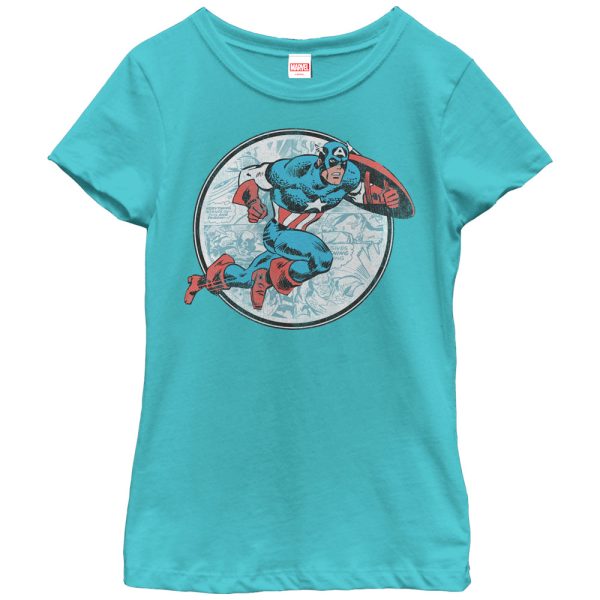 Girl_s Marvel Captain America Battle T-Shirt