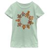 Girl_s Marvel Christmas Gingerbread Cookie Circle T-Shirt