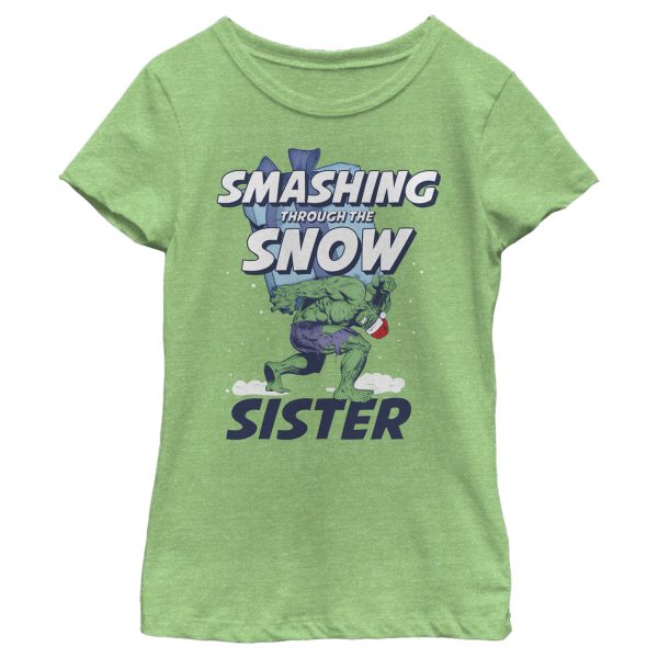 Girl_s Marvel Christmas Hulk Sister Snow T-Shirt