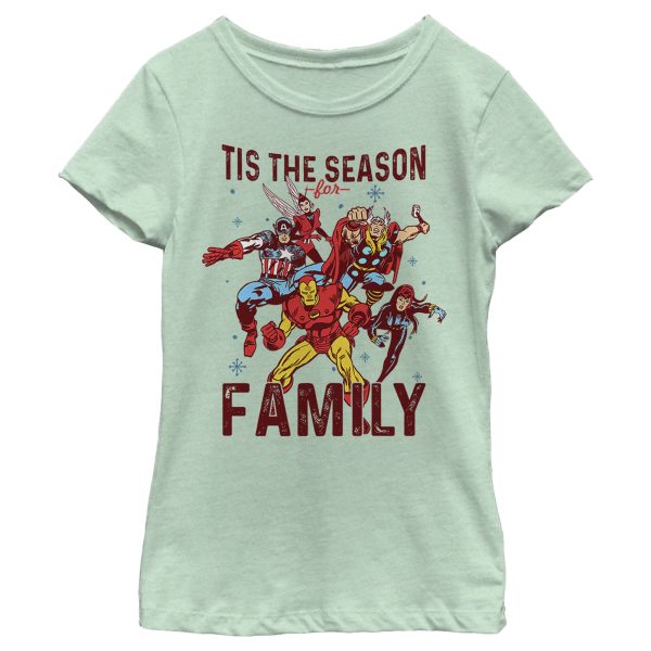 Girl_s Marvel Christmas Season for Family T-Shirt