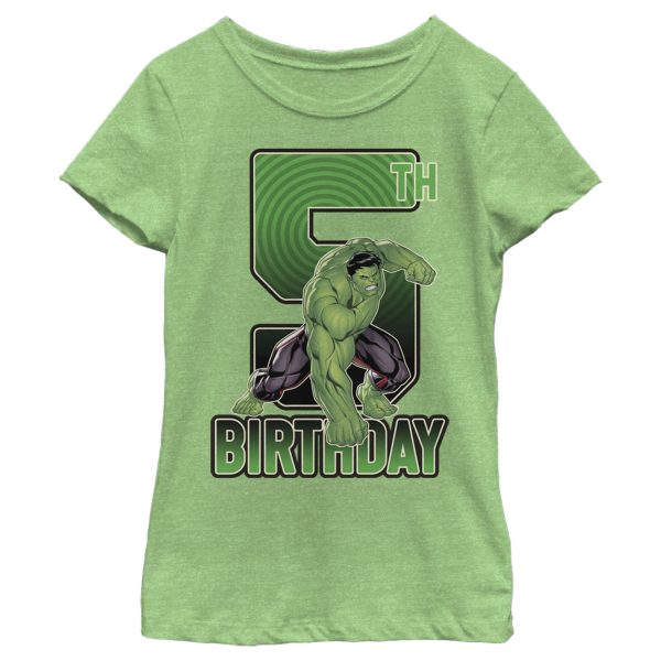 Girl_s Marvel Hulk Smash 5th Birthday T-Shirt