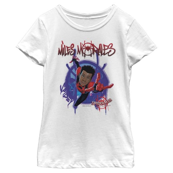 Girl_s Marvel Spider-Man Into the Spider-Verse Miles Morales Splat T-Shirt