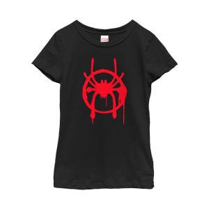 Girl_s Marvel Spider-Man Into the Spider-Verse Symbol T-Shirt