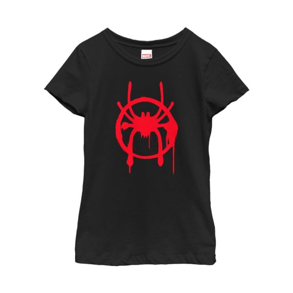 Girl_s Marvel Spider-Man Into the Spider-Verse Symbol T-Shirt