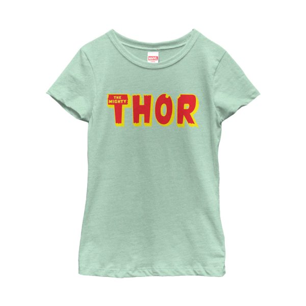 Girl_s Marvel Thor Text Logo T-Shirt