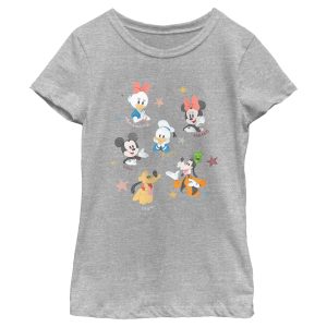 Girl_s Mickey & Friends Adorable Sketch Portraits T-Shirt